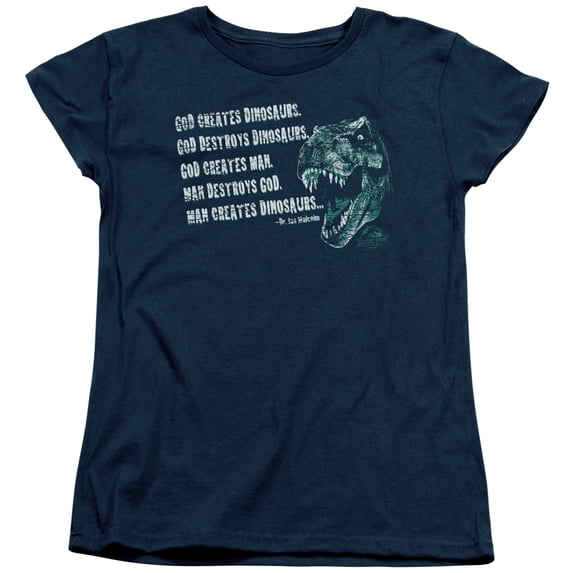 Jurassic Park - God Creates Dinosaurs - Women's Short Sleeve Shirt - XX-Large