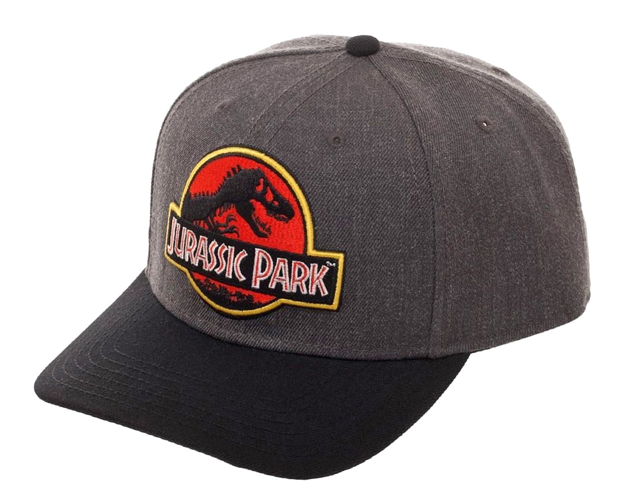SEVEN TIMES SIX Jurassic Park Hat Classic Logo Curved Snapback Cap Black