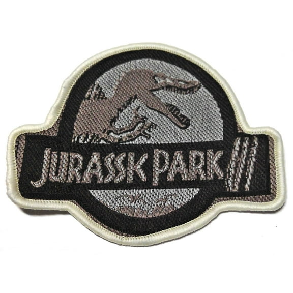 Jurassic Park III Movie Logo 3" Wide Embroidered Iron On Patch