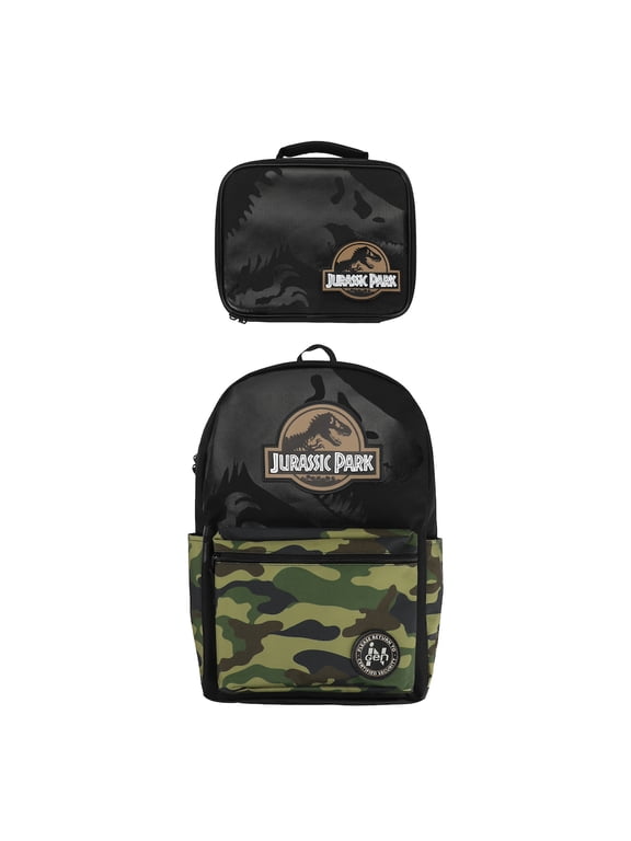 Jurassic Park INGEN Camo 17" Backpack and Lunch Tote Set