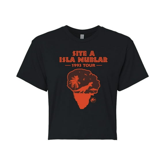Jurassic Park - Isla Nublar 1993 Tour - Juniors Cropped Graphic T-Shirt