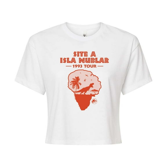 Jurassic Park - Isla Nublar 1993 Tour - Juniors Cropped Graphic T-Shirt