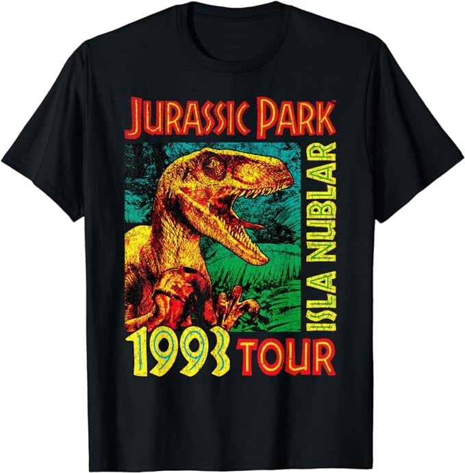 Jurassic Park Isla Nublar Badge T-Shirt – Cool Vintage Style Tee For Men & Fans