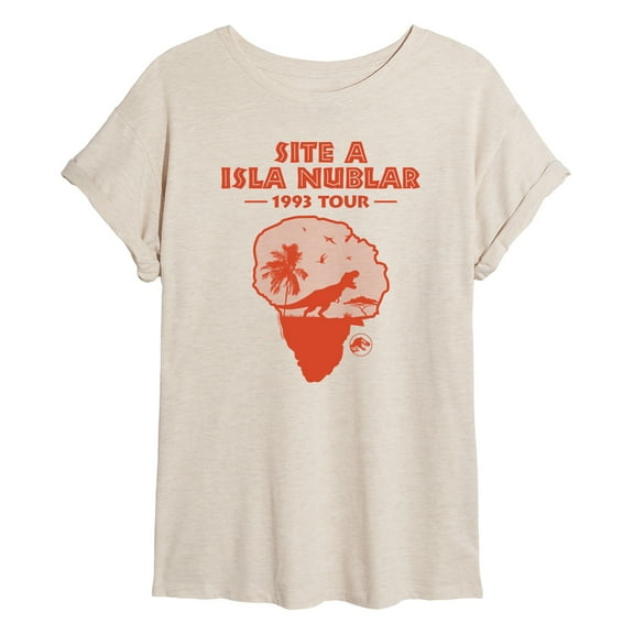 Jurassic Park - Isla Nublar 1993 Tour - Women's Oversized Graphic T-Shirt