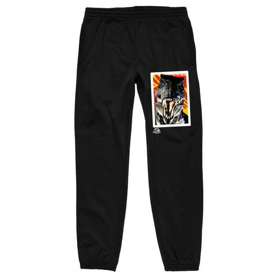 Jurassic Park Jurassic Stamp Men's Black Jogger Pants-Medium