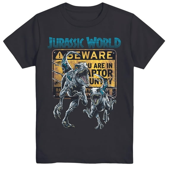Jurassic Park Jurassic World Boys Short Sleeve Tyrannosaurus Rex Dinosaur T-Shirt, Boys Sizes 4-20
