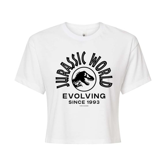 Jurassic Park - Jurassic World - Juniors Cropped Graphic T-Shirt