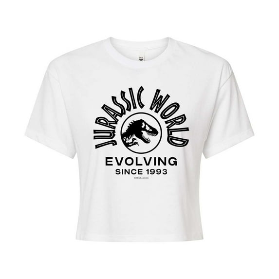 Jurassic Park - Jurassic World - Juniors Cropped Graphic T-Shirt
