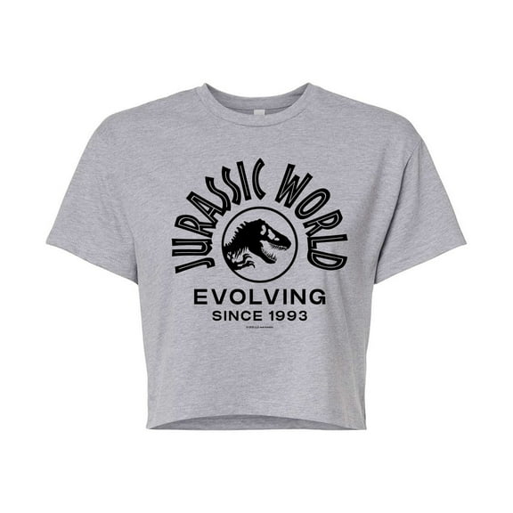 Jurassic Park - Jurassic World - Juniors Cropped Graphic T-Shirt