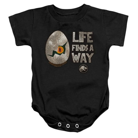 Jurassic Park Life Finds A Way Infant Snapsuit Romper Black 6Mos