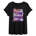 thumbnail image 1 of Jurassic Park - Life Finds A Way - Women's Oversized Graphic T-Shirt, 1 of 4