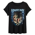 thumbnail image 1 of Jurassic Park - Lightning T-Rex - Juniors Oversized Graphic T-Shirt, 1 of 4