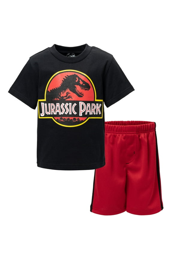 Little Boys Athletic T-Shirt and Mesh Shorts Outfit Set Toddler to Big Kid