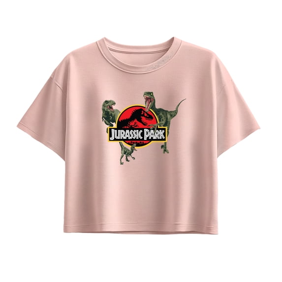 Jurassic Park - Logo Dinos - Youth Girls Boxy T-Shirt