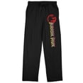 thumbnail image 1 of Jurassic Park Logo Men's Black Sleep Pajama Pants, 1 of 3