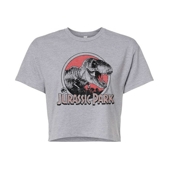 Jurassic Park - Logo Trex - Juniors Cropped Graphic T-Shirt