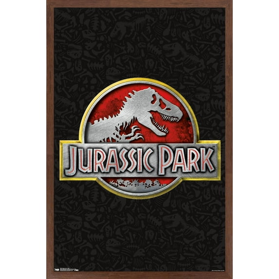 Jurassic Park - Logo Wall Poster, 14.725" x 22.375", Framed
