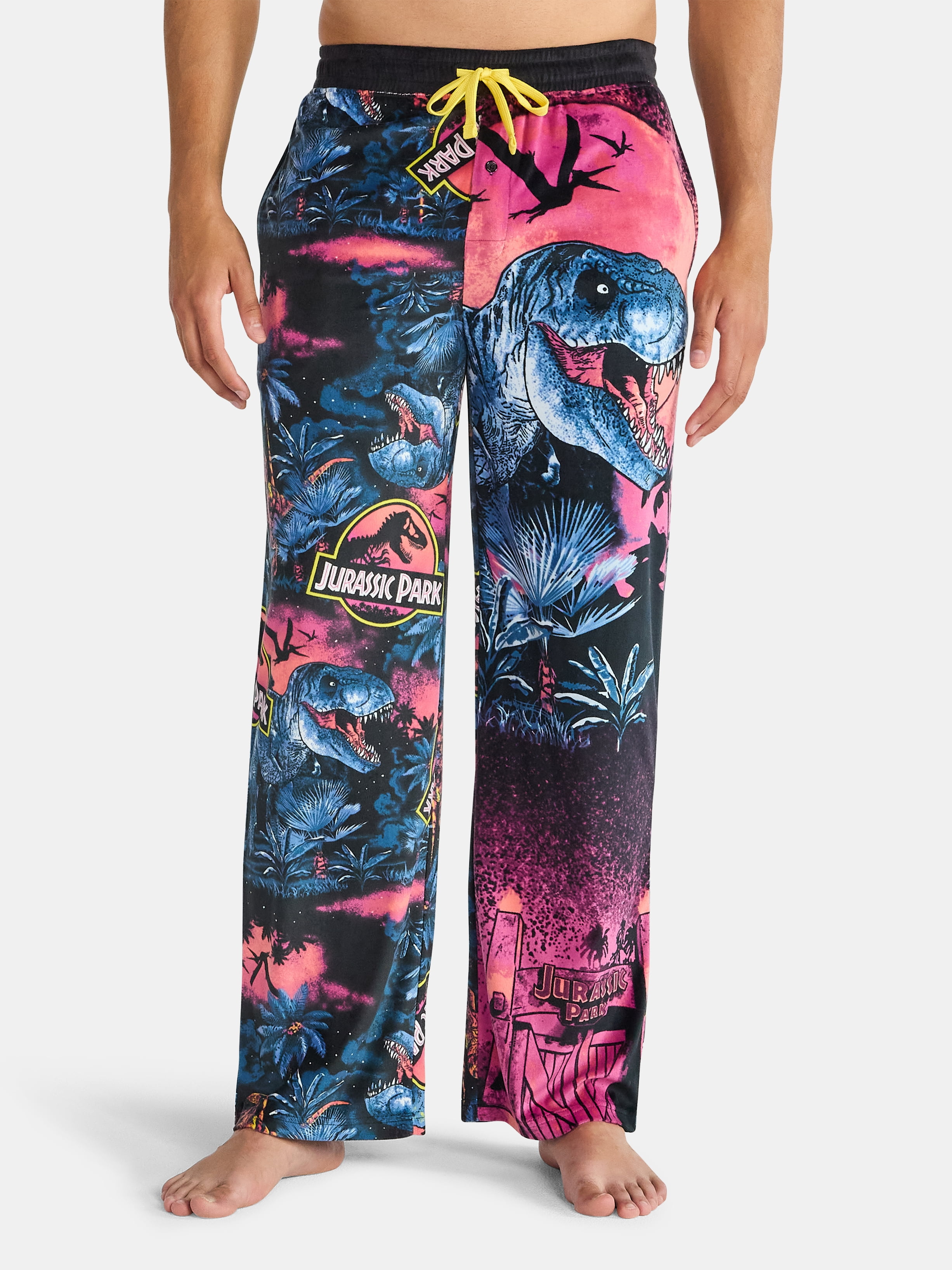 Jurassic Park Men's and Big Men's Split Leg Graphic Pants, Sizes S-2XL