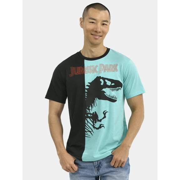 Jurassic Park, Men's & Big Men's Graphic T-Shirt, Dinosaur Outline, Sizes S-3XL