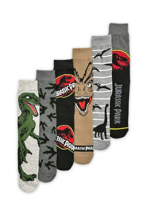 Men's Casual Crew Socks, 6-Pack, Size 8-12