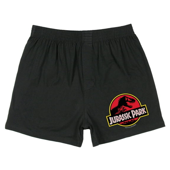 Jurassic Park Men's Dinosaur Film Movie Park Logo Tag-Free Boxer Shorts Underwear Loungewear Sleepwear