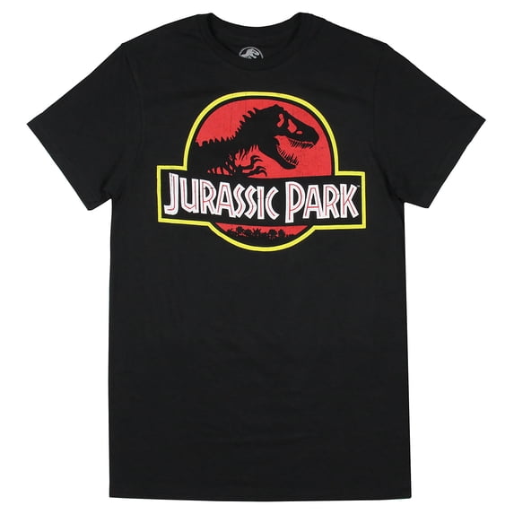 Jurassic Park Men's Distressed Vintage Classic Logo Adult T-Shirt (S)