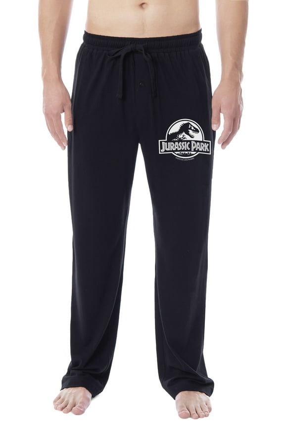 Jurassic Park Mens' Movie Film Park Logo Icon Sleep Pajama Pants