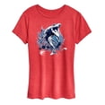 thumbnail image 1 of Jurassic Park - Mosasaurus Splatter Graphic - Women's Short Sleeve Graphic T-Shirt, 1 of 4