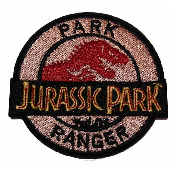 Jurassic Park Movie Park Ranger Cosplay Iron On Embroidered Patch