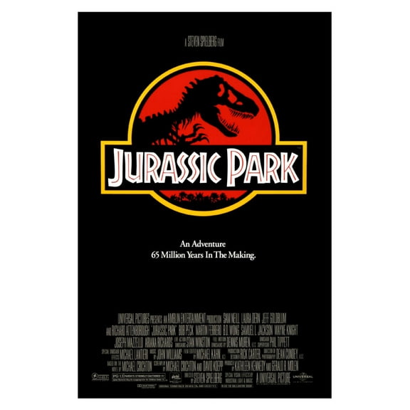 Jurassic Park Movie Poster Metal Print 12In x 16In 12x16 Multi-Color Square Adults Poster Time