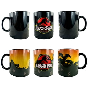 Jurassic Park Mug Logo Design Reactive Color Changing 15 oz Ceramic Coffee Cup