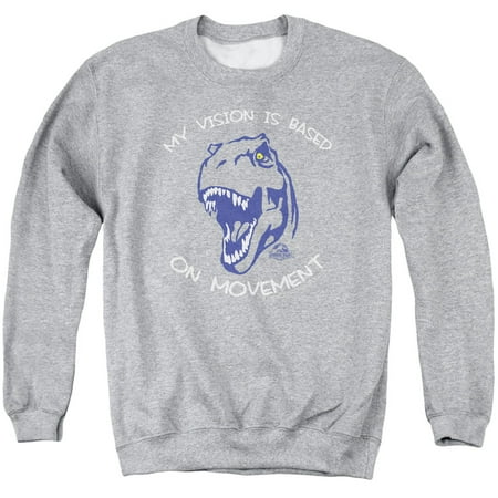 Jurassic Park My Vision Adult Crewneck Sweatshirt Athletic Heather
