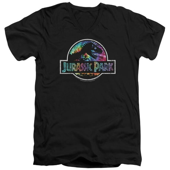 Jurassic Park - Prehistoric Groove - Slim Fit V Neck Shirt - Small