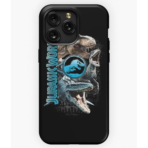 Jurassic Park Purple Fossil Logo Case for iPhone 17 16 15 14 13 12 11 Pro Max