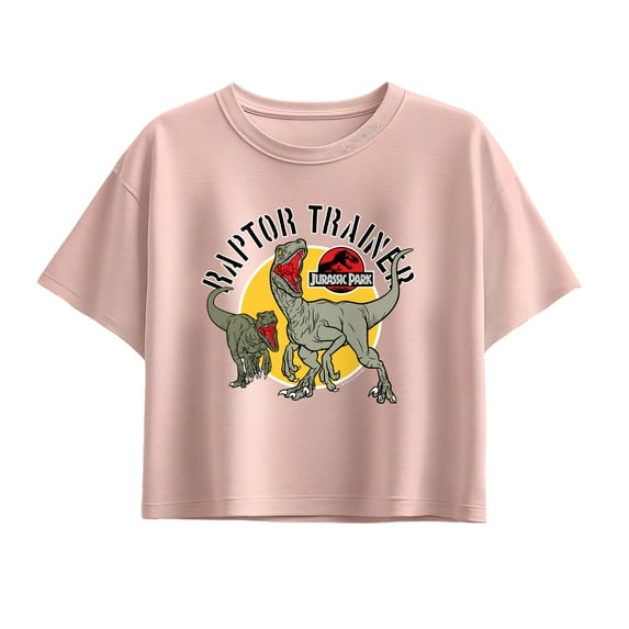 Jurassic Park - Raptor Trainer - Youth Girl Short Sleeve Boxy Tee