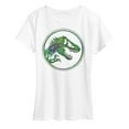 thumbnail image 1 of Jurassic Park - Reptile Texture Coin Logo - Women's Short Sleeve Graphic T-Shirt, 1 of 4