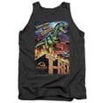 thumbnail image 1 of Jurassic Park Rex In The City Adult Tank Top Charcoal, 1 of 1