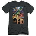 thumbnail image 1 of Jurassic Park Rex In The City S/S Adult 30/1 T-Shirt Charcoal, 1 of 1
