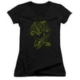 thumbnail image 1 of Jurassic Park Rex Mount Junior Women's T-Shirt V-Neck Black, 1 of 1