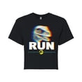 thumbnail image 1 of Jurassic Park - Run Glitch Velociraptor - Juniors Cropped Graphic T-Shirt, 1 of 4