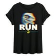 thumbnail image 1 of Jurassic Park - Run Glitch Velociraptor - Women's Oversized Graphic T-Shirt, 1 of 4
