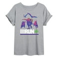 thumbnail image 1 of Jurassic Park - Run Infared Dinos - Women's Oversized Graphic T-Shirt, 1 of 4