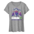 thumbnail image 1 of Jurassic Park - Run Infared Dinos - Women's Short Sleeve Graphic T-Shirt, 1 of 4