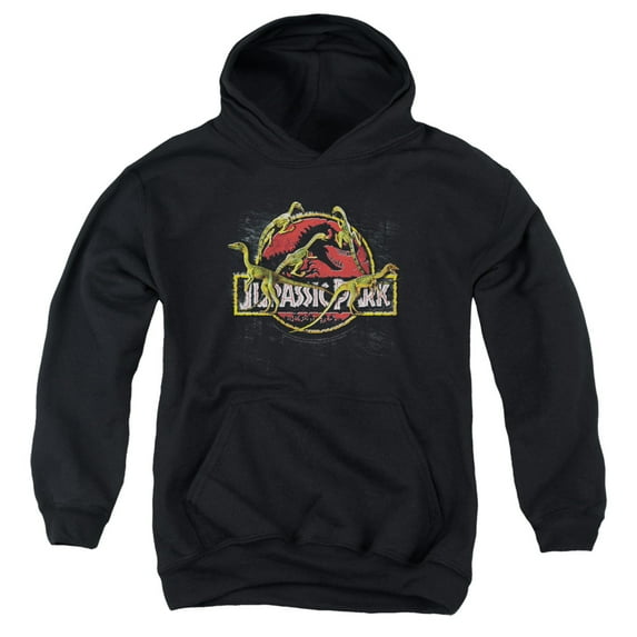 Jurassic Park Something HaS/Survived Youth Pullover Hoodie Sweatshirt Black