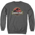 thumbnail image 1 of Jurassic Park Stone Logo Adult Crewneck Sweatshirt Charcoal, 1 of 1
