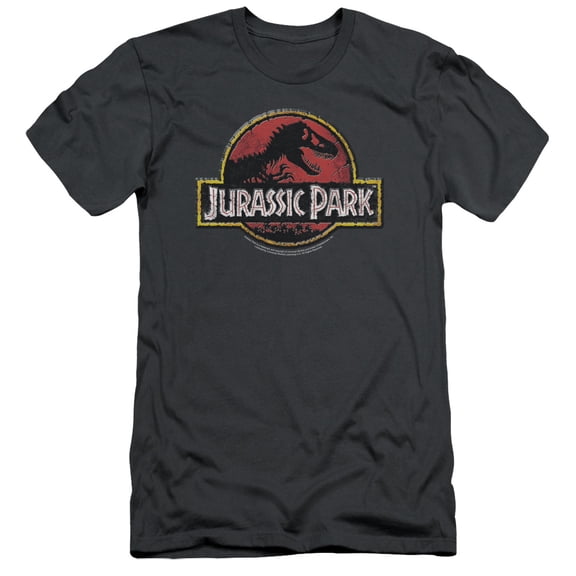 Jurassic Park - Stone Logo - Slim Fit Short Sleeve Shirt - XX-Large