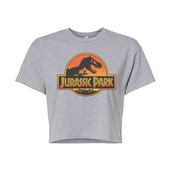 Jurassic Park - Sunset - Juniors Cropped Graphic T-Shirt