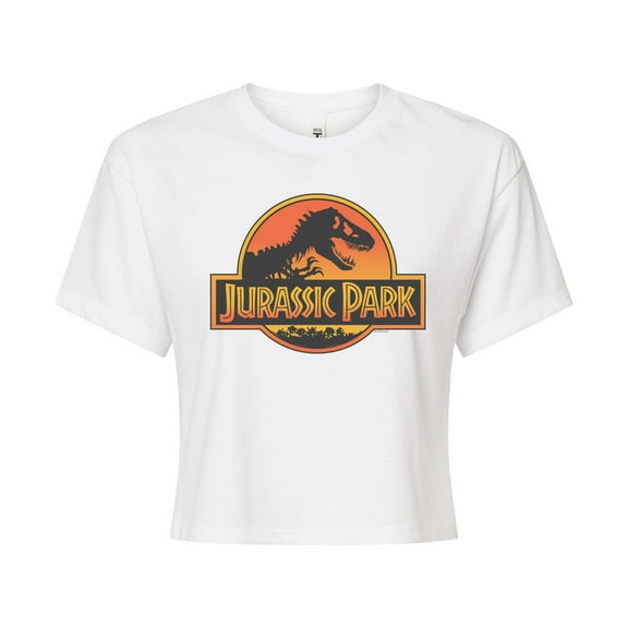 Jurassic Park - Sunset - Juniors Cropped Graphic T-Shirt