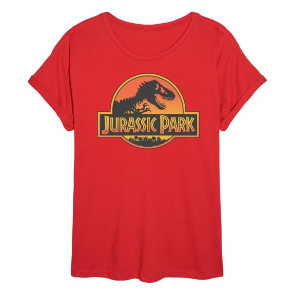 Jurassic Park - Sunset - Women's Oversized Graphic T-Shirt