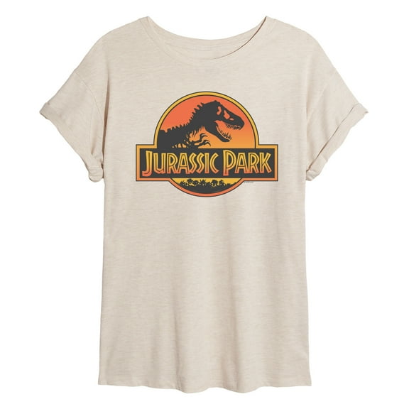 Jurassic Park - Sunset - Women's Oversized Graphic T-Shirt